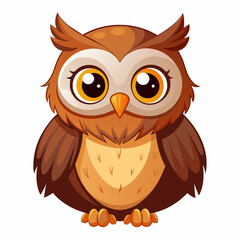 Cartoon Owl Vector Illustration