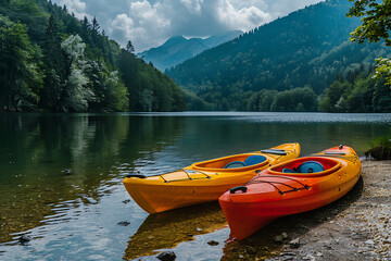 canoe on lake