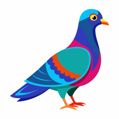 Pigeon Vibrant Vector Illustration