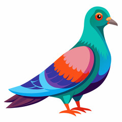  Vibrant Pigeon Vector Illustration