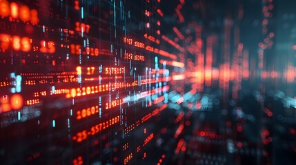 Fototapeta premium Futuristic Financial Data Display for Business Growth and Success