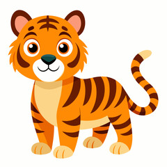 Cartoon Tiger Vector Illustration