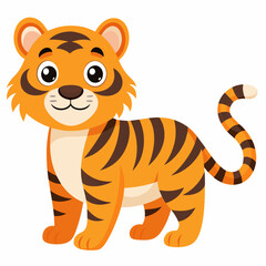 Cartoon Tiger Vector Illustration