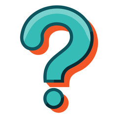 question mark, icon, vector illustration