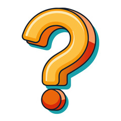 question mark, icon, vector illustration