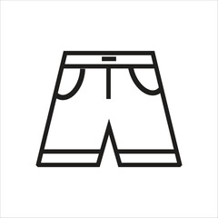 shorts vector icon line template