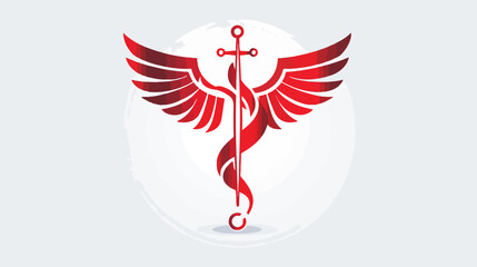 Illustration of Medical Logo Vector in red color vector