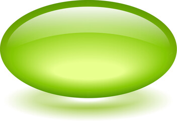 Green oil pill vector icon