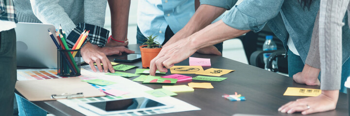 Banner close up hands group of Business People meeting in conference room. Panorama business team...