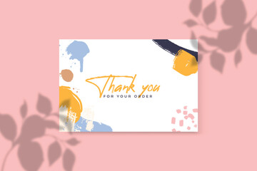 Thank you for your order card template design.