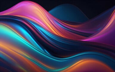 abstract background with glowing wave lines