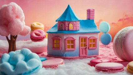 simple 3d building illustration render
