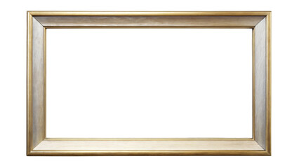 Vintage Gold Picture Frame Isolated on White Background