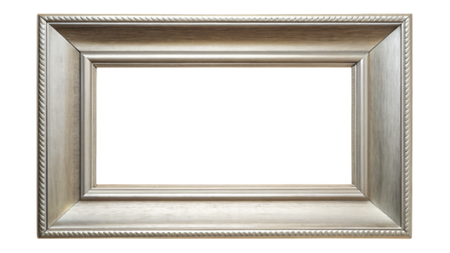 Vintage Gold Picture Frame Isolated on White Background
