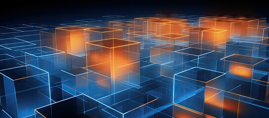 Obraz premium Group of cubes in middle of room