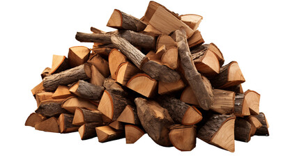 a pile of wood logs