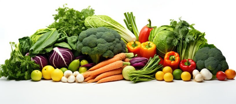 A pile of vegetables stacked on top of each other