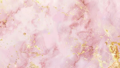 A soft pink marble texture background with gold accents, perfect for elegant and luxurious design projects or as a sophisticated wallpaper