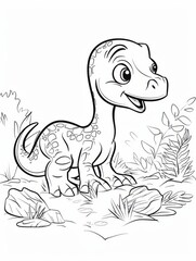 Dynamic Dinosaur Coloring Page