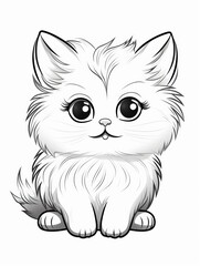 Obraz premium Playful Kitten Coloring Page