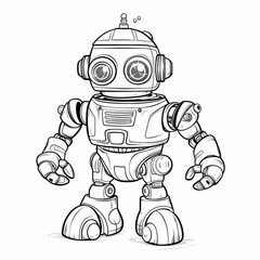 Obraz premium Monochrome Robot Painting