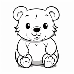 Naklejka premium Cute Bear Cub Illustration