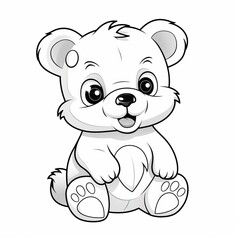 Obraz premium Sweet Bear Cub Drawing