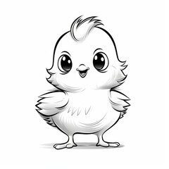 Fluffy Chick Drawing