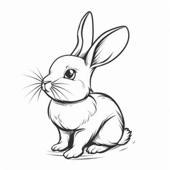 Obraz premium Lovely Rabbit Sketch