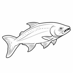 Rapid Salmon Coloring Page