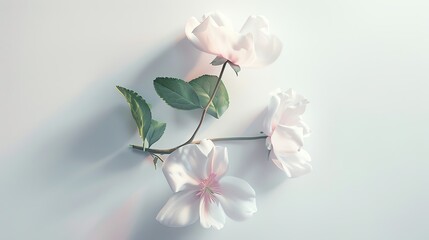Cutter Flower, soft white background, polished magazine appearance, even lighting, straighton camera
