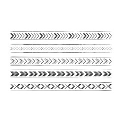 Texture border abstract frame divider, horizontal line vector shape icon for decorative vintage doodle element for design in vector illustration