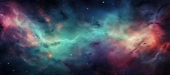 Colorful space filled with stars - obrazy, fototapety, plakaty