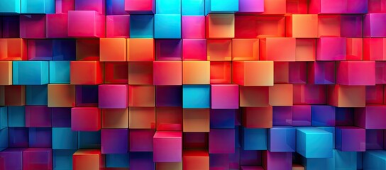Colorful background with squares of different colors