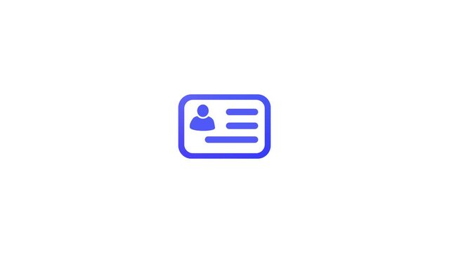 Identification card logo, national identity card icon, id card icon,