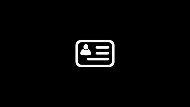 Identification card logo, national identity card icon, id card icon,