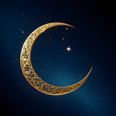 Fototapeta premium sky with stars and moon