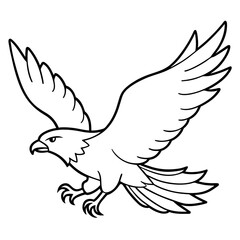 Eagle Coloring book page illustration (4)