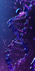 Título Dupla hélice de DNA com efeito de brilho gradiente