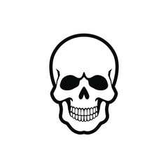 Fototapeta premium Human skull icon vector illustration