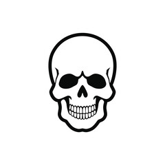 Human skull icon vector illustration