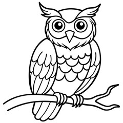 owl coloring book page (5)