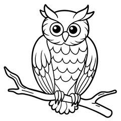 owl coloring book page (2)