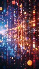 Obraz premium Vivid sound wave visualization against a dark background for dynamic audio representation