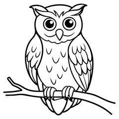 owl coloring book page (23)