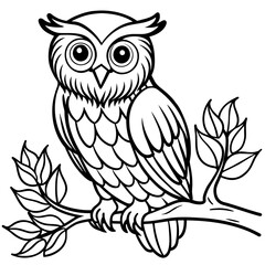 owl coloring book page (25)