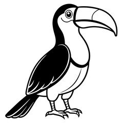 Obraz premium toucan bird vector art illustration (8)