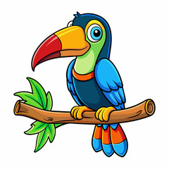 Obraz premium toucan bird vector art illustration (4)