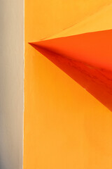 Abstract Composition, Orange Wall Corner with Shadow.