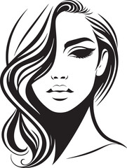 Women Beauty Face Silhouette Vector Illustration